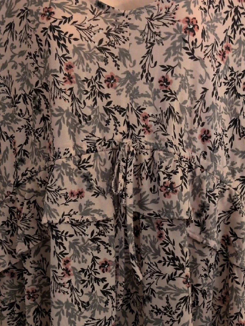 Style & Co. Petite Floral Tiered V-Neck Women’s Blouse Size Petite Large - Picture 2 of 6